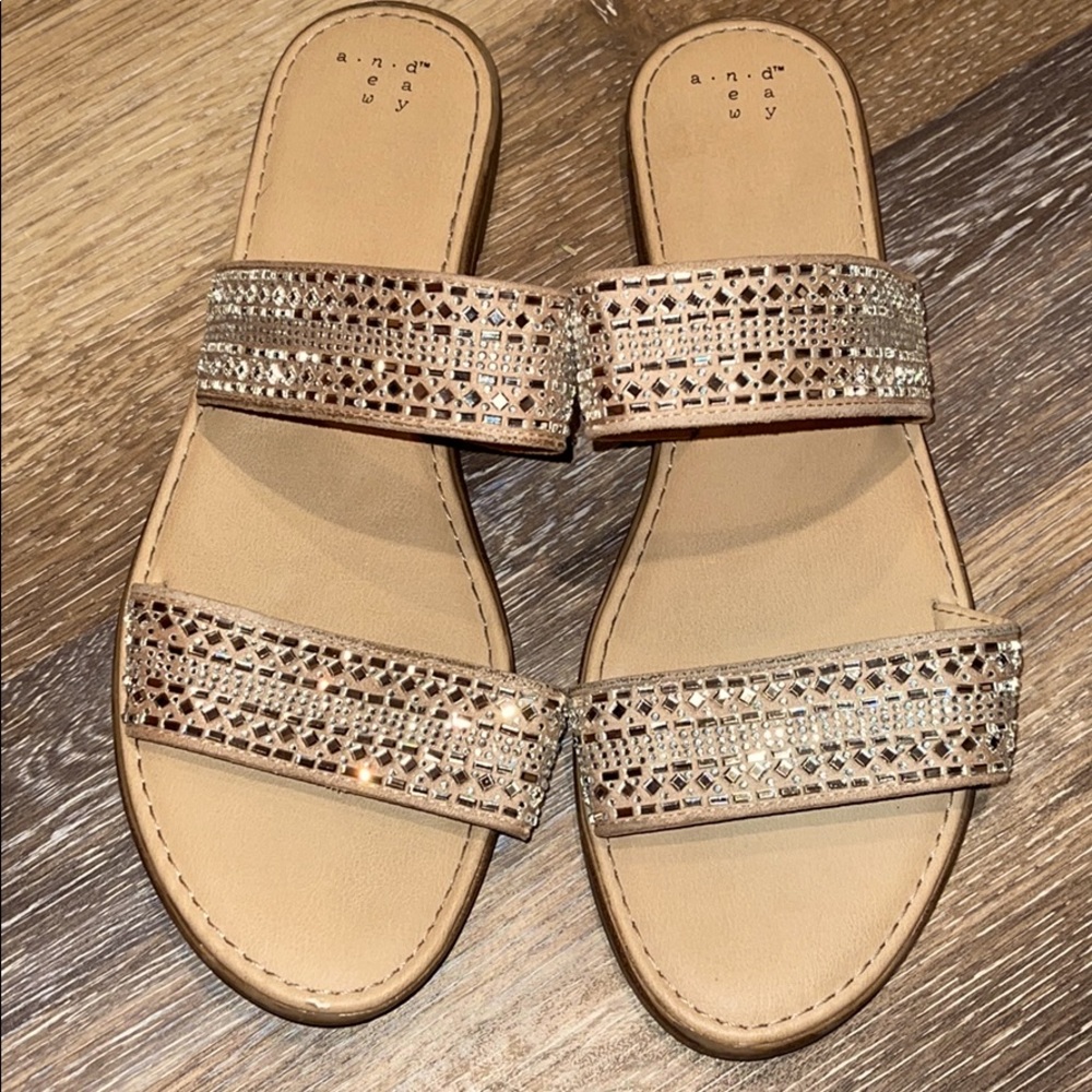 Silver Diamond blinged out sandals